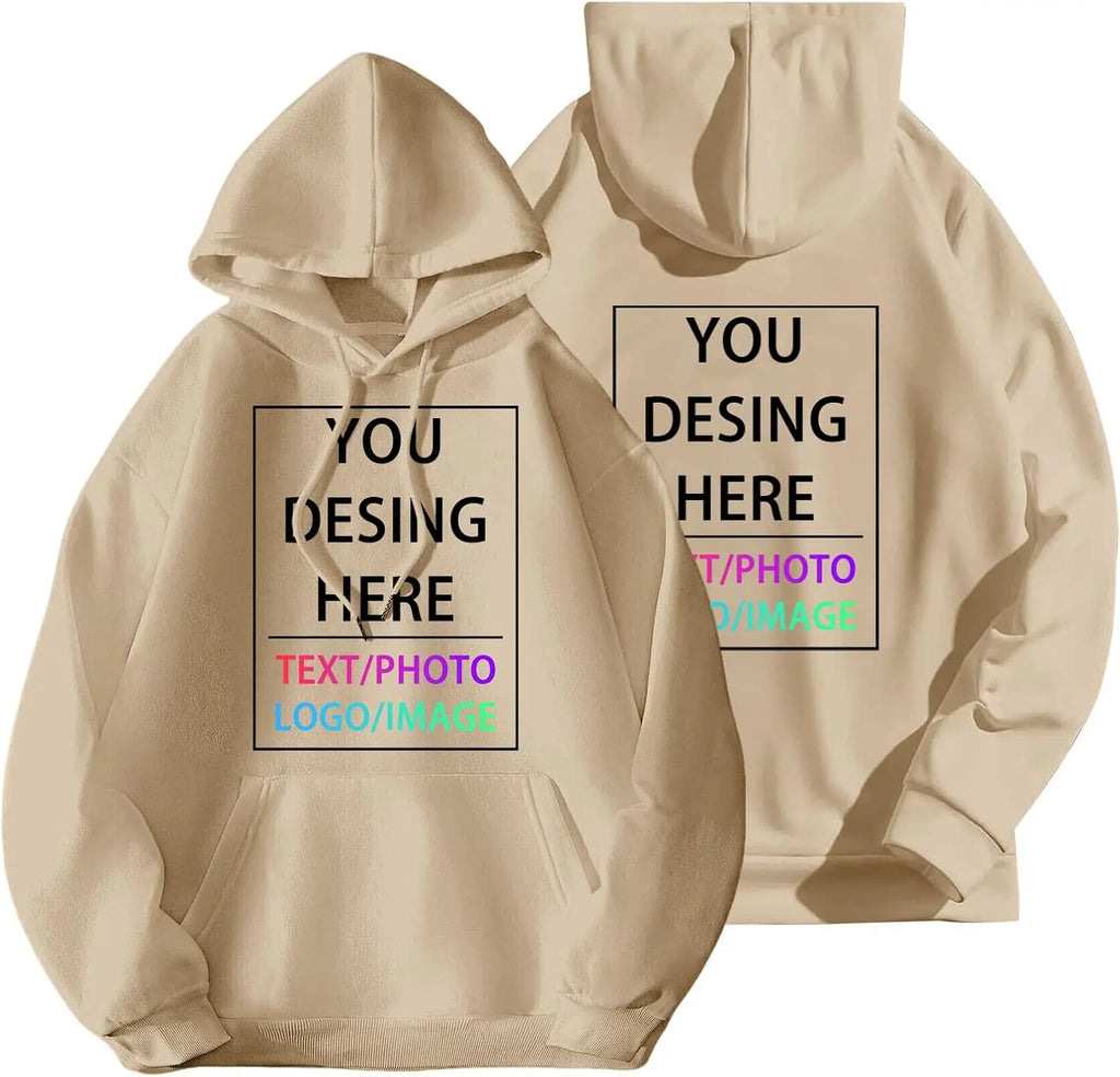 Custom Hoodie Custom Hoodies for Men and Women Design Your Own Customized Add Your Text Photo Hoodies Adjustable Drawstring Tops