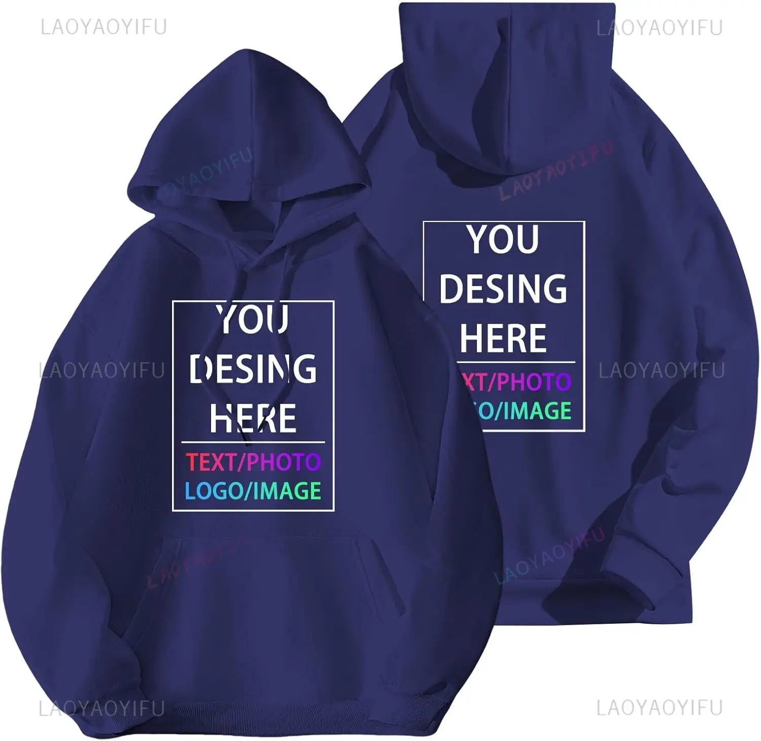 Custom Hoodie Custom Hoodies for Men and Women Design Your Own Customized Add Your Text Photo Hoodies Adjustable Drawstring Tops