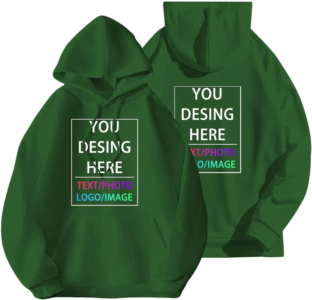 Custom Hoodie Custom Hoodies for Men and Women Design Your Own Customized Add Your Text Photo Hoodies Adjustable Drawstring Tops
